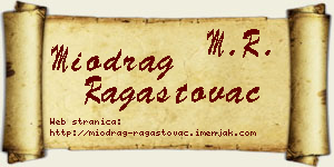 Miodrag Ragastovac vizit kartica